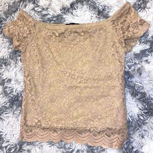 Lace off the shoulder top